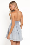 Ellen Strapless Mini Dress Light Denim