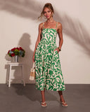 Coastal Heirloom Cotton Abstract Print Midi Dress