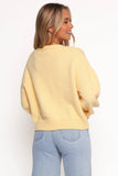 Isabel Button Front Cardigan Yellow
