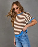 Marcine Striped Puff Sleeve Top