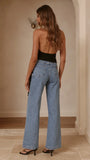 Belle Halter Neck Top Black