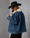 Branka Sherpa Collar Denim Jacket