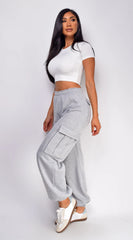 Rest Day Oversized Cargo Joggers Gray