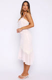 Blissfully Bold Midi Skirt Pale Pink