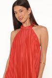 Tyra Halterneck Mini Dress Red