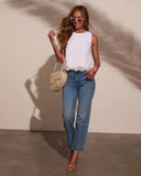 Blissful Day Lace Hem Tank