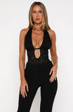 Like I Never Left Lace Bodysuit Black