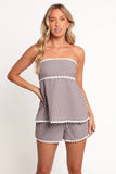 Kyle Two Piece Set Chocolate Gingham