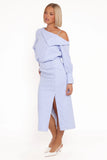 Broderick Midi Dress Blue Stripe