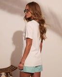 Beach Coastal Club Cotton Graphic Short Sleeve Tee