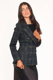 Juliette Blazer Green Plaid