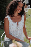 Gail Top White Vintage Floral