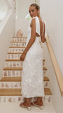 Usha Tie Strap Maxi Dress White