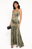 Fia Midi Dress Green Floral