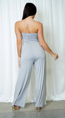 Novah Tube Jumpsuit Gray
