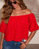Slow Stroll Off The Shoulder Top