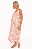 Bowman Maxi Dress Pink Floral