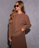 Warming Up Cable Knit Sweater