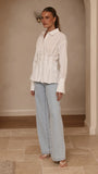 Riley Long Sleeve Top White