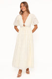 Karla Maxi Dress Butter Yellow Broderie