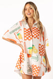 Sebastian Romper White Orange