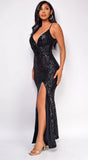 Euphrasia Black Sequin Gown