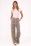 Fletcher Denim Racer Pants Leopard