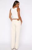 Zara Low Rise Straight Leg Jeans Cream