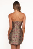 Fable Mini Dress Bronze Floral