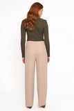 Davis Pleated Knit Pant Beige