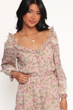 Sylvia Long Sleeve Mini Dress Ivory Multi