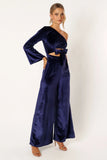 Avery Velvet Jumpsuit Sapphire