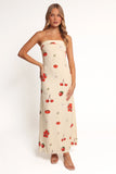 Adela Maxi Dress Tomato Print