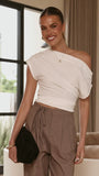 Ruby Off The Shoulder Tee White