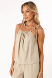 Savanna Striped Top Apricot