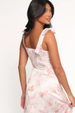 Zane Midi Dress Pink Floral