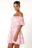 Rocco Off Shoulder Mini Dress Pink