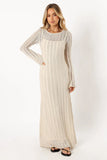 Jaye Long Sleeve Maxi Dress Cream