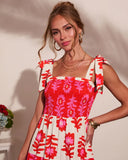 Summer Dreaming Floral Color Block Maxi Dress