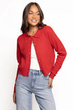 Naya Collar Cardigan Red