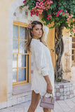 Stefania Long Sleeve Mini Dress Cream