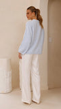 Ally Knit Sweater Blue