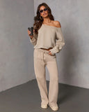 Homebody Honey Off Shoulder Sweatshirt