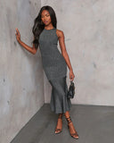 Allira Knit Metallic Mermaid Midi Dress