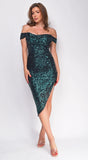 Mairaly Emerald Green Sequin Dress