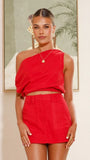 Charla Mini Skort Red