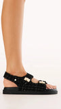 Lillian Flats Black Boucle