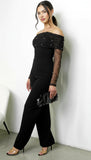 Liora Off Shoulder Jumpsuit Black