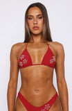 Raya Beaded Bikini Top Scarlett Bloom