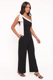 Pearla One Shoulder Jumpsuit Black